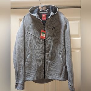 Nike new sportswear women's tech fleece full zip hoodie size XL  heather grey